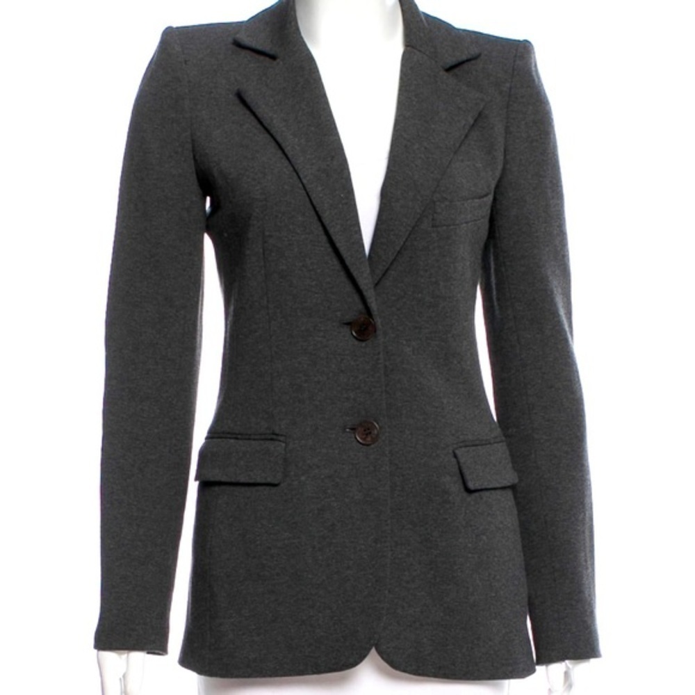 Torn by Ronny Kobo Notch-Lapel Long Sleeve Blazer - Grey Perfect condition